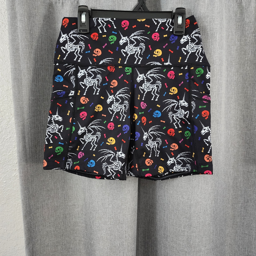 Constantly Varied Gear Black Skeleton Print Athletic Shorts